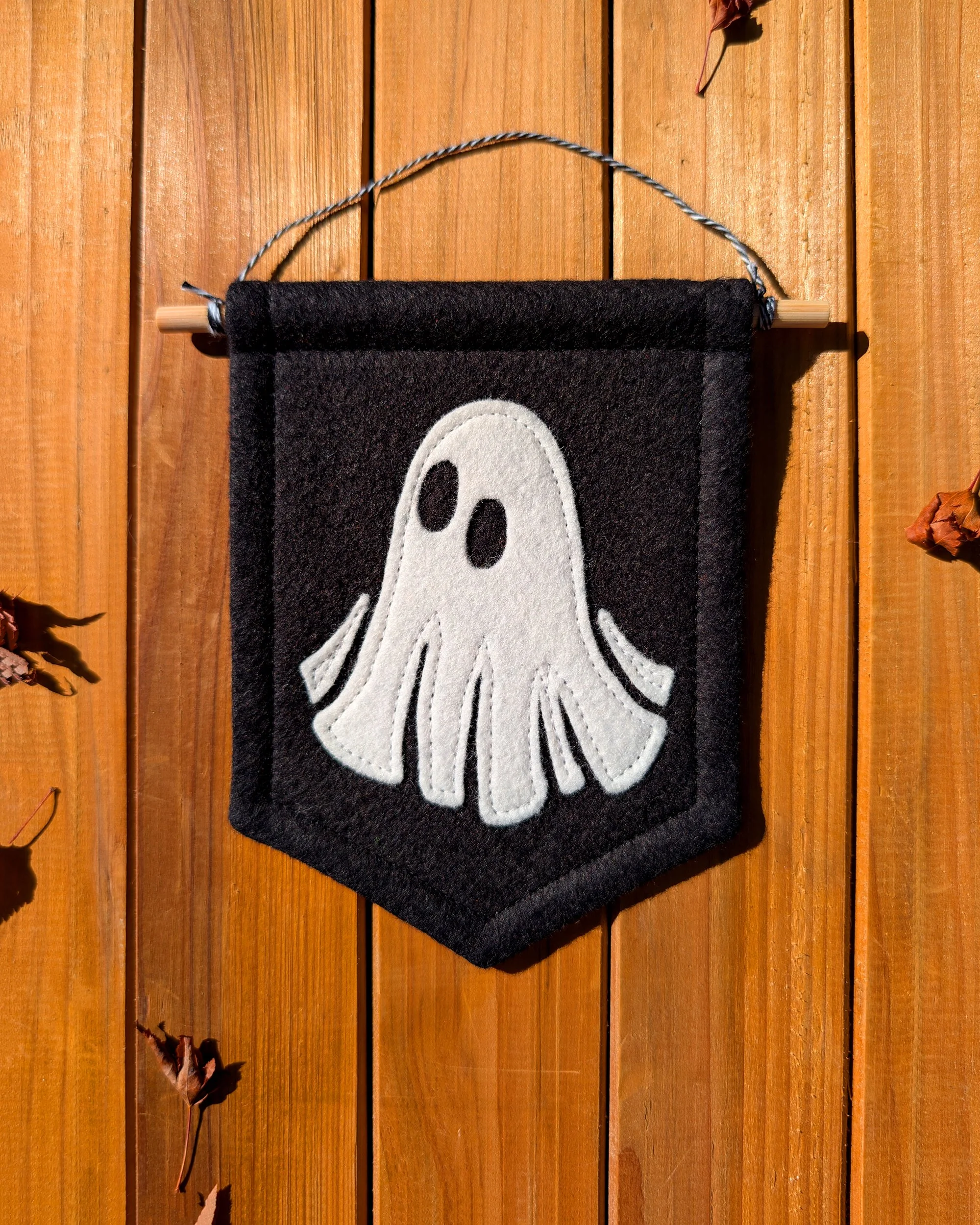 Ghost Mini Felt Handmade Banner — Wildkat Studio